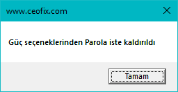 Bilgisayar Uyanırken Parola İste Görünmüyor Sorunun Çözümü