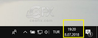 Windows'da Görev Çubuğunda Saati Saniye İle Göster