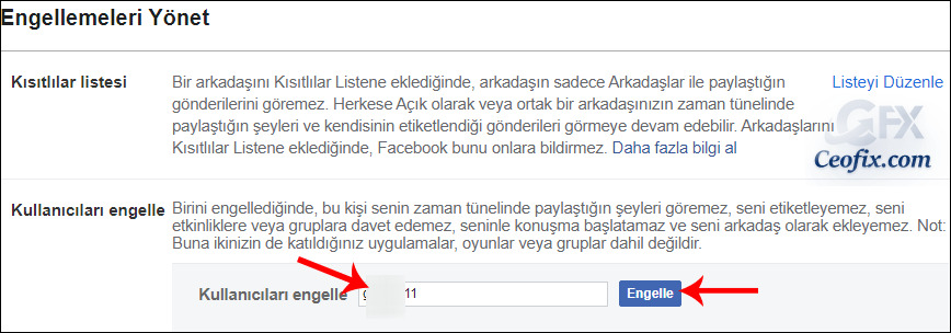 Facebook'da  Profil Engelleme Nasıl Yapılır