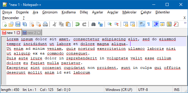 Notepad ++ ile satır numarası göster - gizle